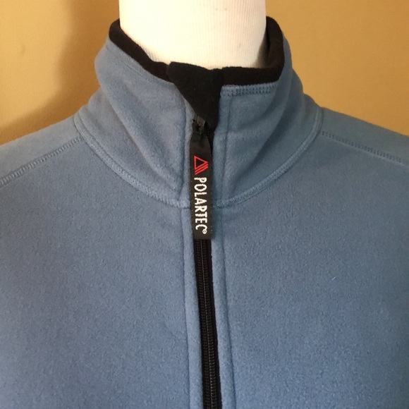 WEST MARINE Large PolarFleece ColorBlock Blue Full-Zip Cozy Fall Hike Camp NEW - Picture 10 of 12